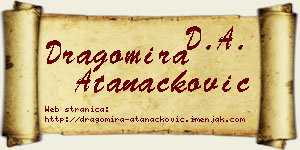 Dragomira Atanacković vizit kartica
